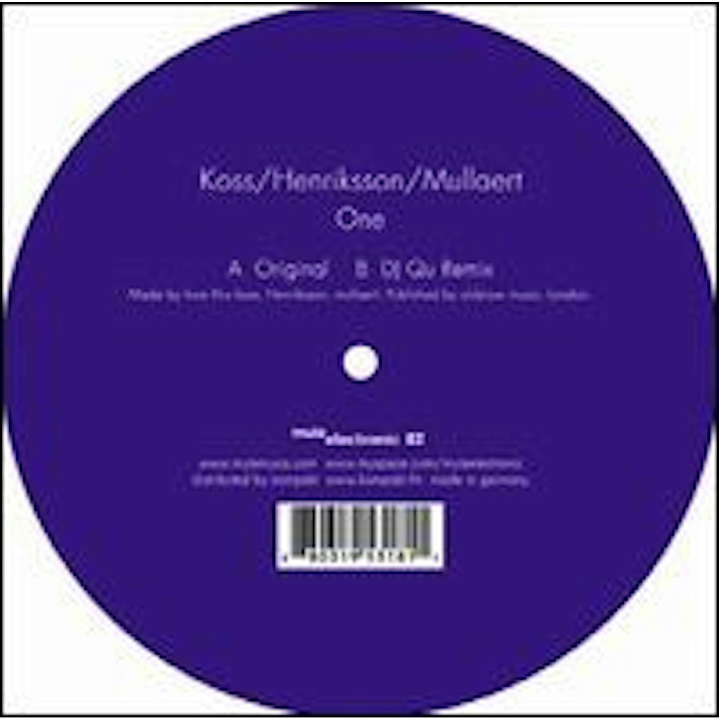 Koss / Henriksson / Mullaert ONE Vinyl Record