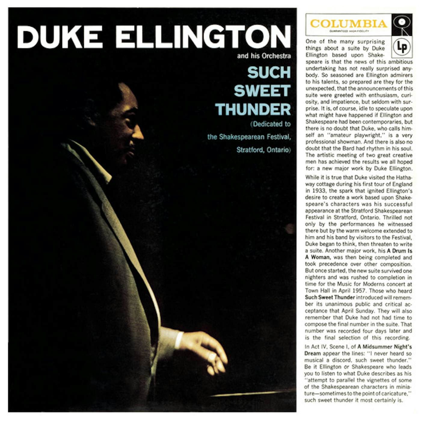 Duke Ellington SUCH SWEET THUNDER Vinyl Record - 180 Gram Pressing