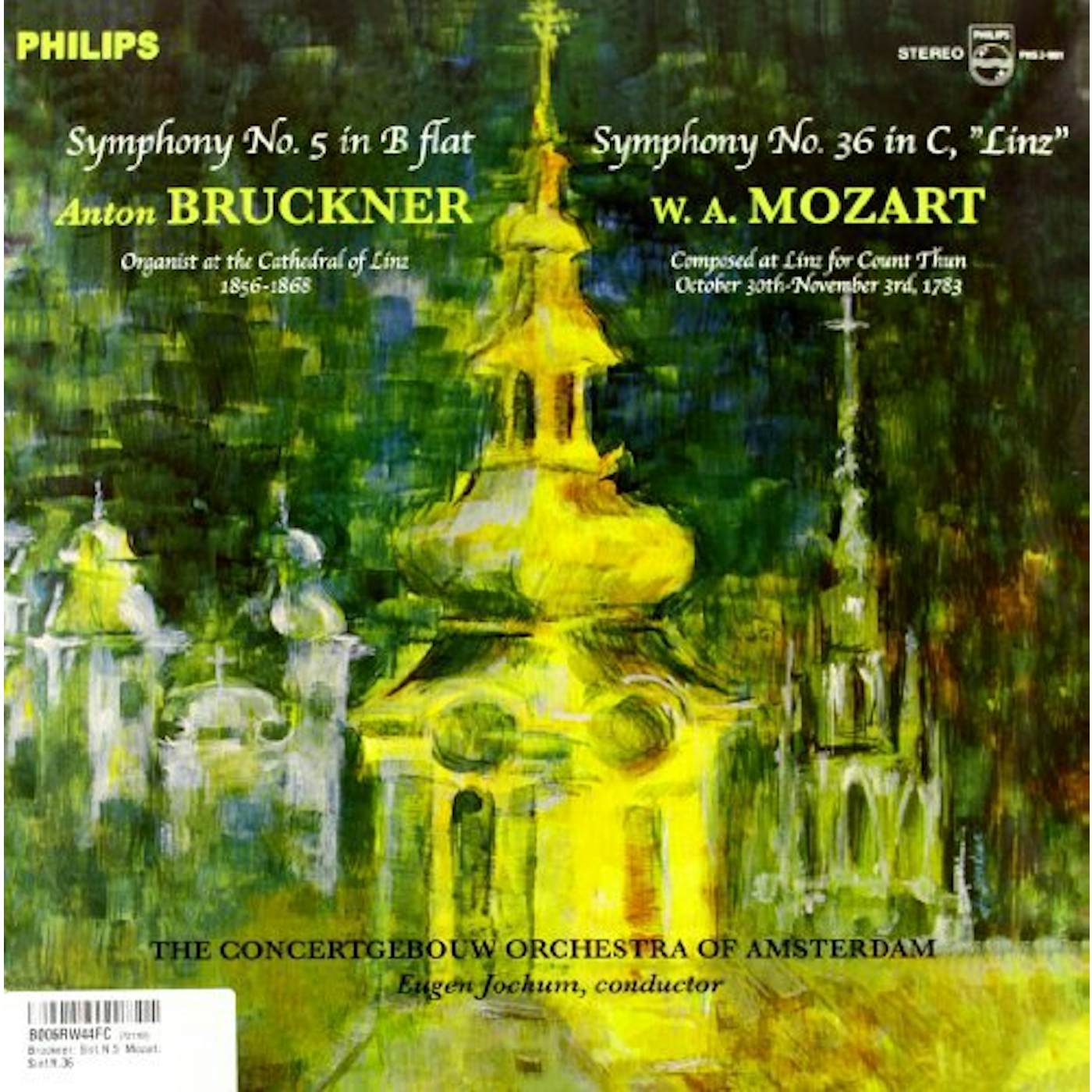 Eugen / Concertgebouw Of Amsterdam Jochum BRUCKNER: SYMPHONY 5 / MOZART: SYMPHONY 36 Vinyl Record