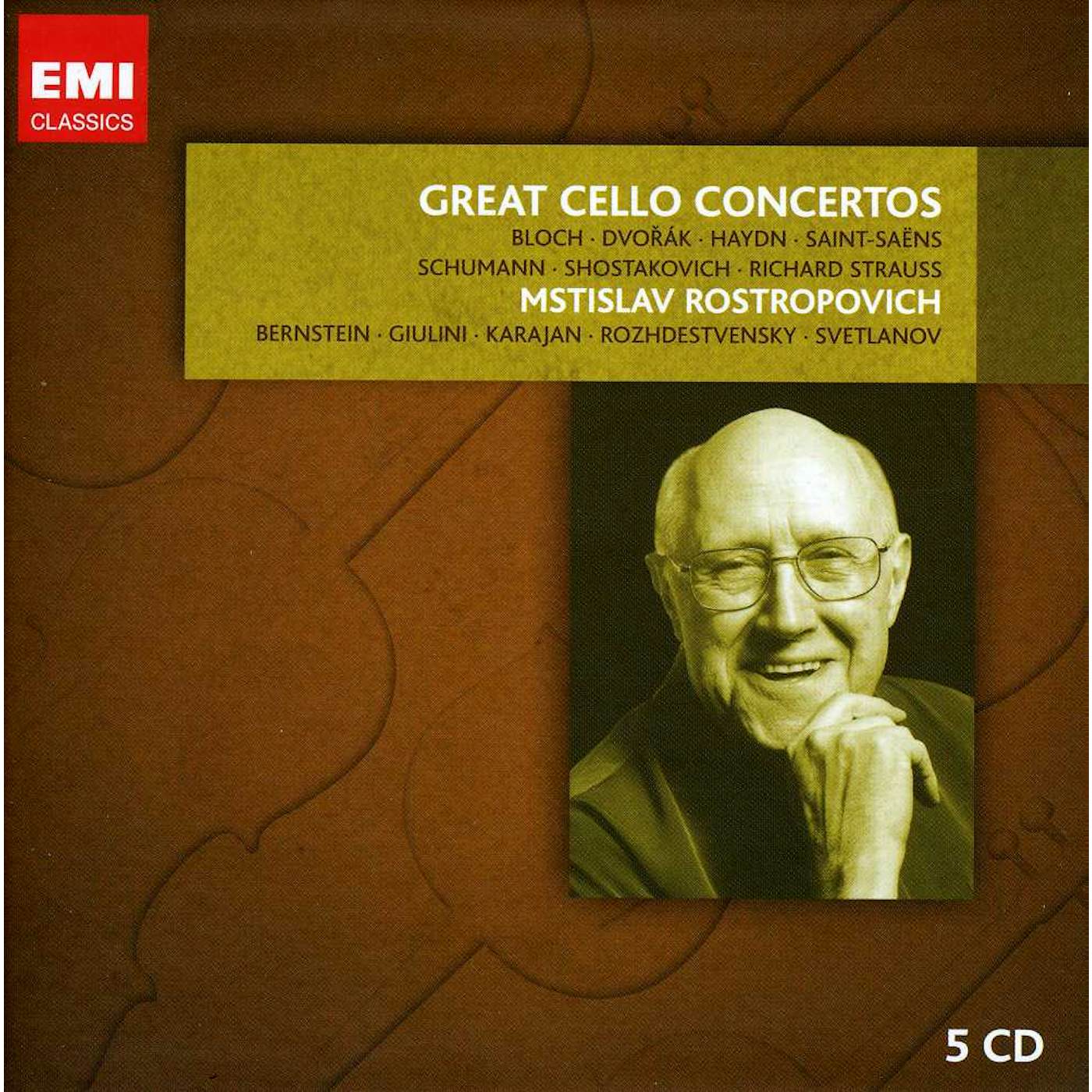 Mstislav Rostropovich GREAT CELLO CONCERTOS CD