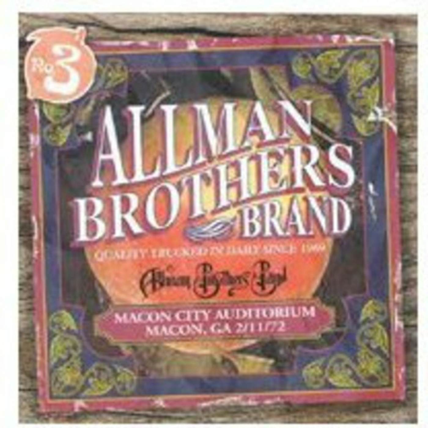 Allman Brothers Band MACON CITY AUDITORIUM 2/11/72 CD