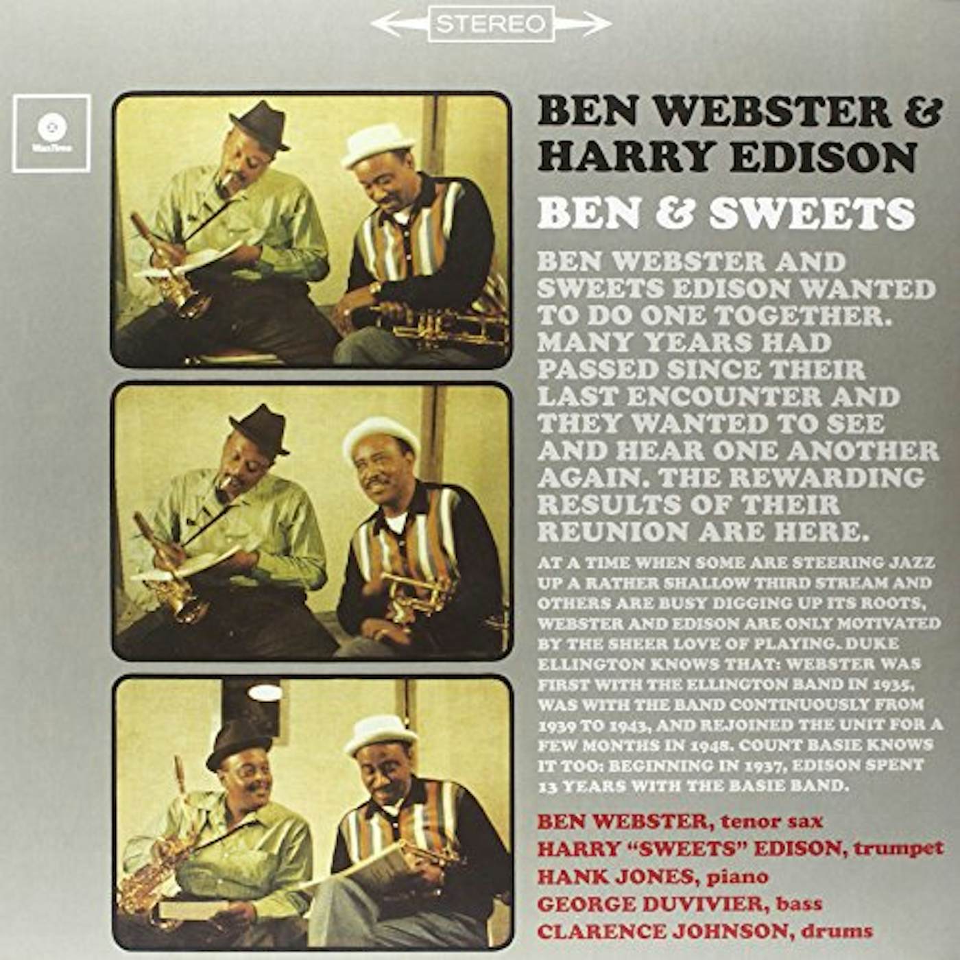 Ben Webster & Harry Edison BEN & SWEET (BONUS TRACK) Vinyl Record - 180 Gram Pressing
