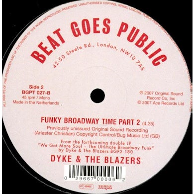 Dyke & The Blazers  LET A WOMAN BE A WOMAN LET A MAN BE A MAN Vinyl Record