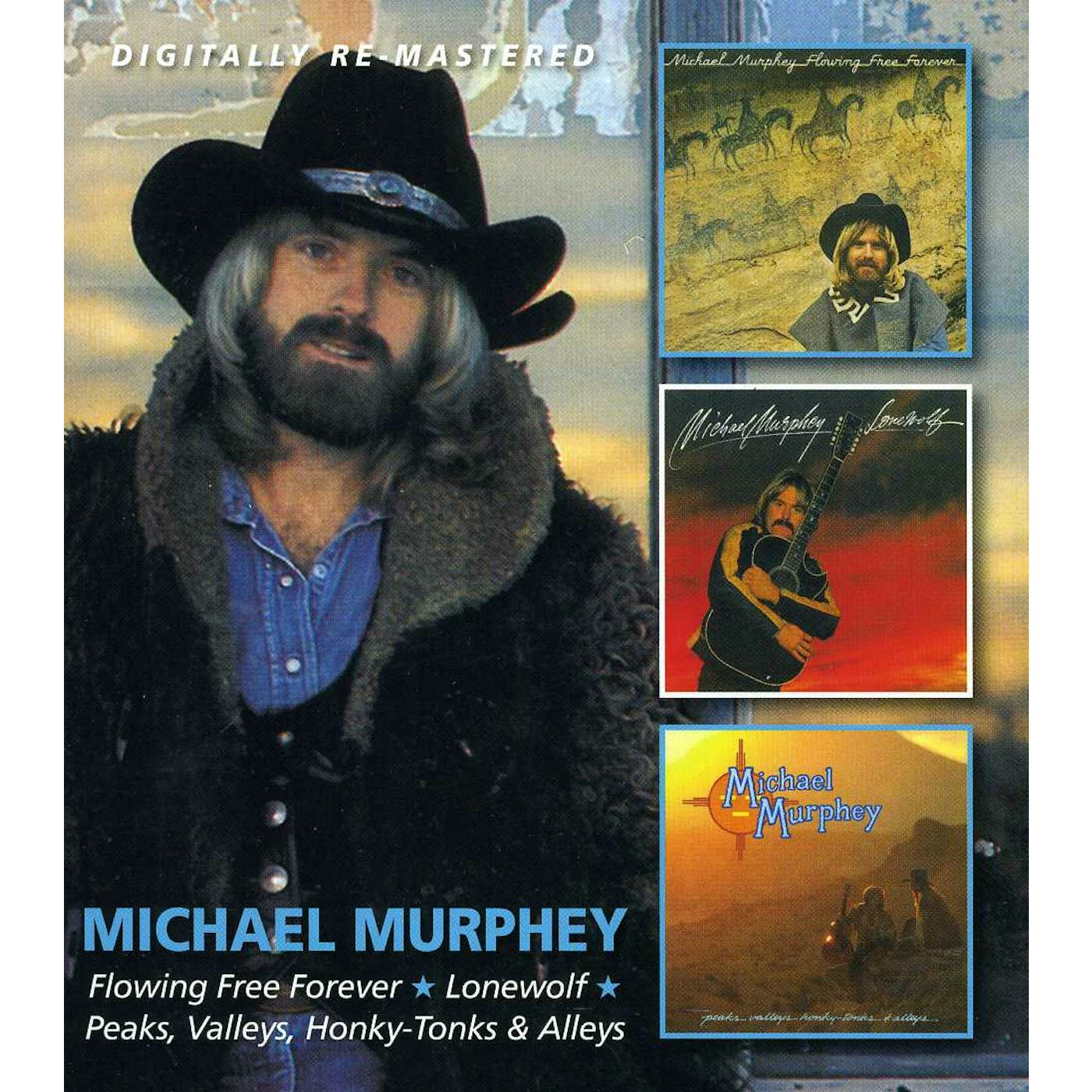 Michael Murphey FLOWING FREE FOREVER / LONEWOLF / PEAKS VALLEYS CD