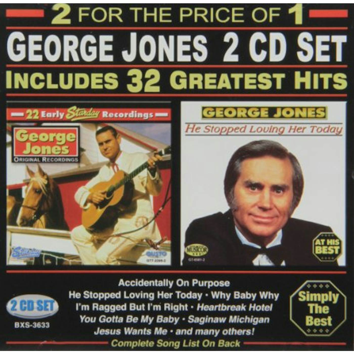 George Jones 32 GREATEST HITS CD