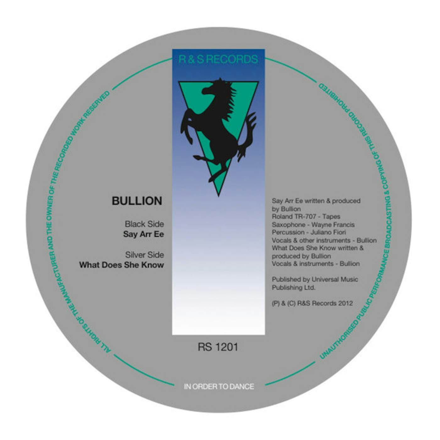 Bullion Say Arr Ee Vinyl Record