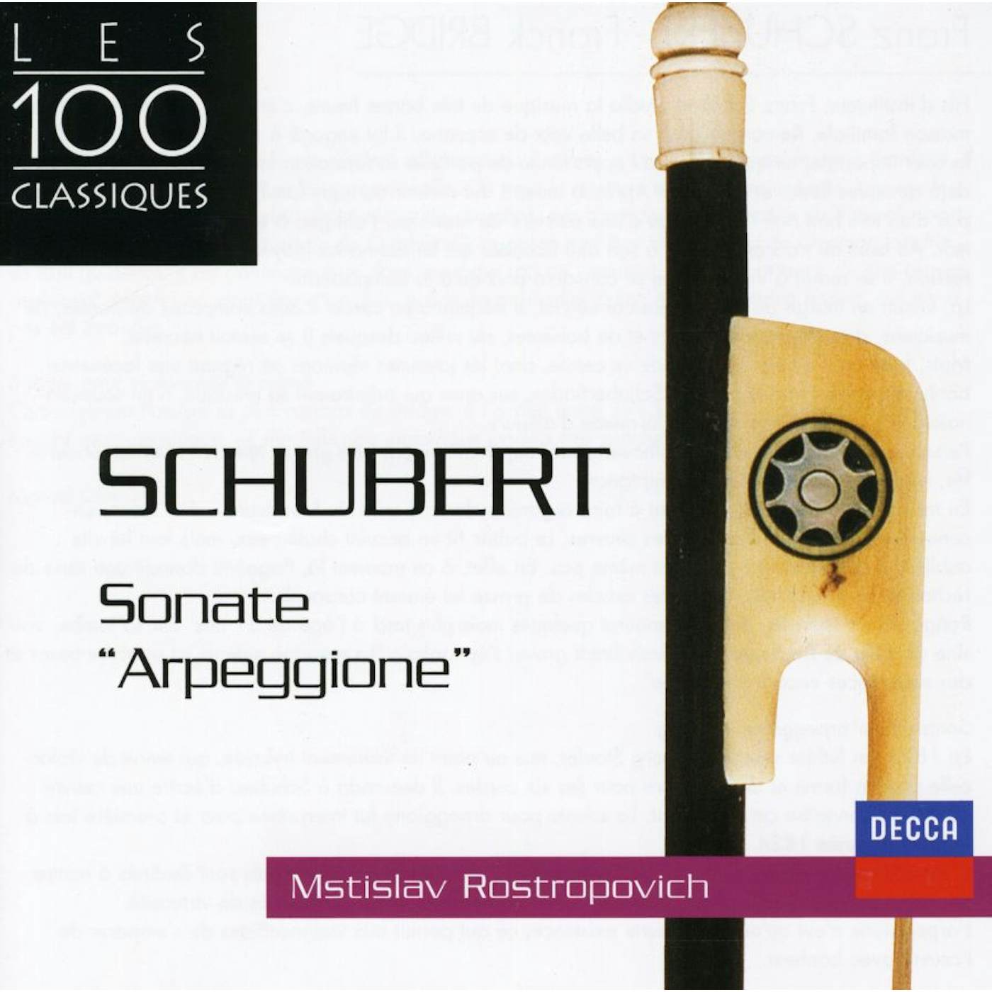 Mstislav Rostropovich SCHUBERT-SONATE ARPEGGIONE ET BRIDG CD