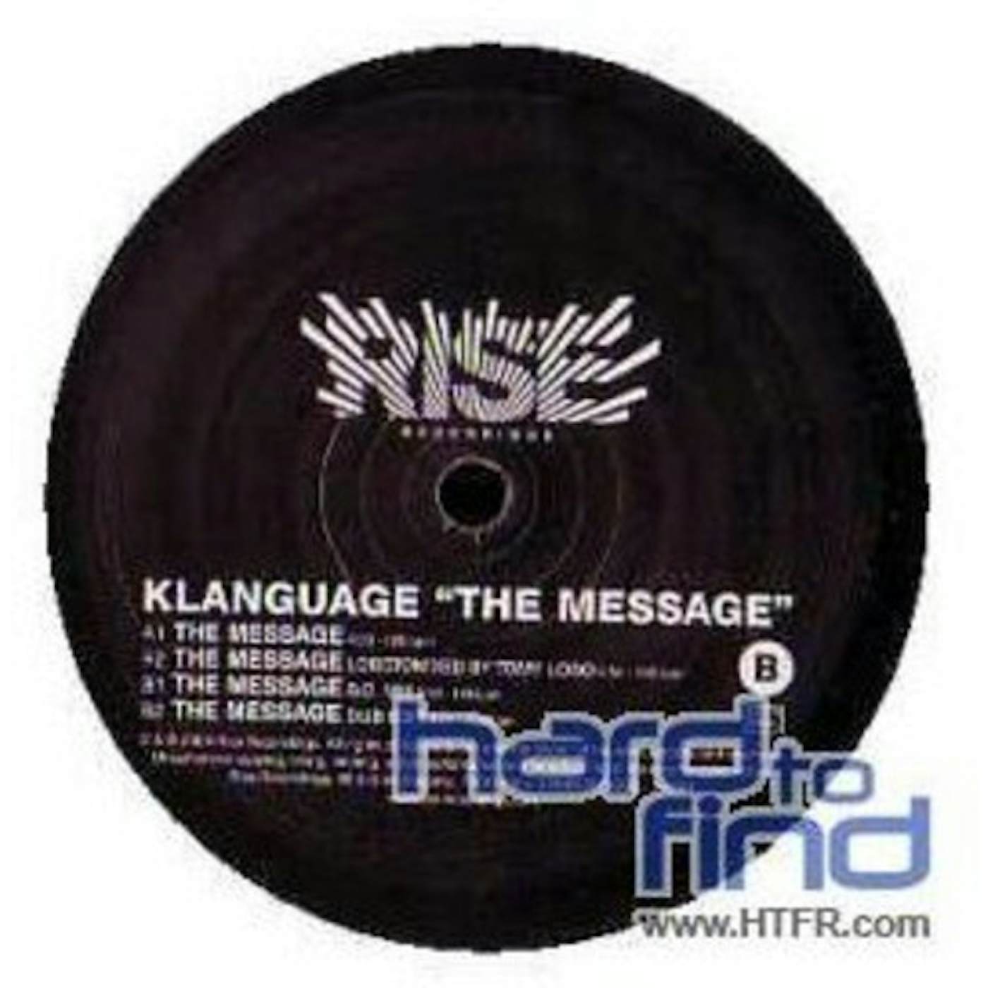 Klanguage MESSAGE (YUKSEK REMIX) Vinyl Record