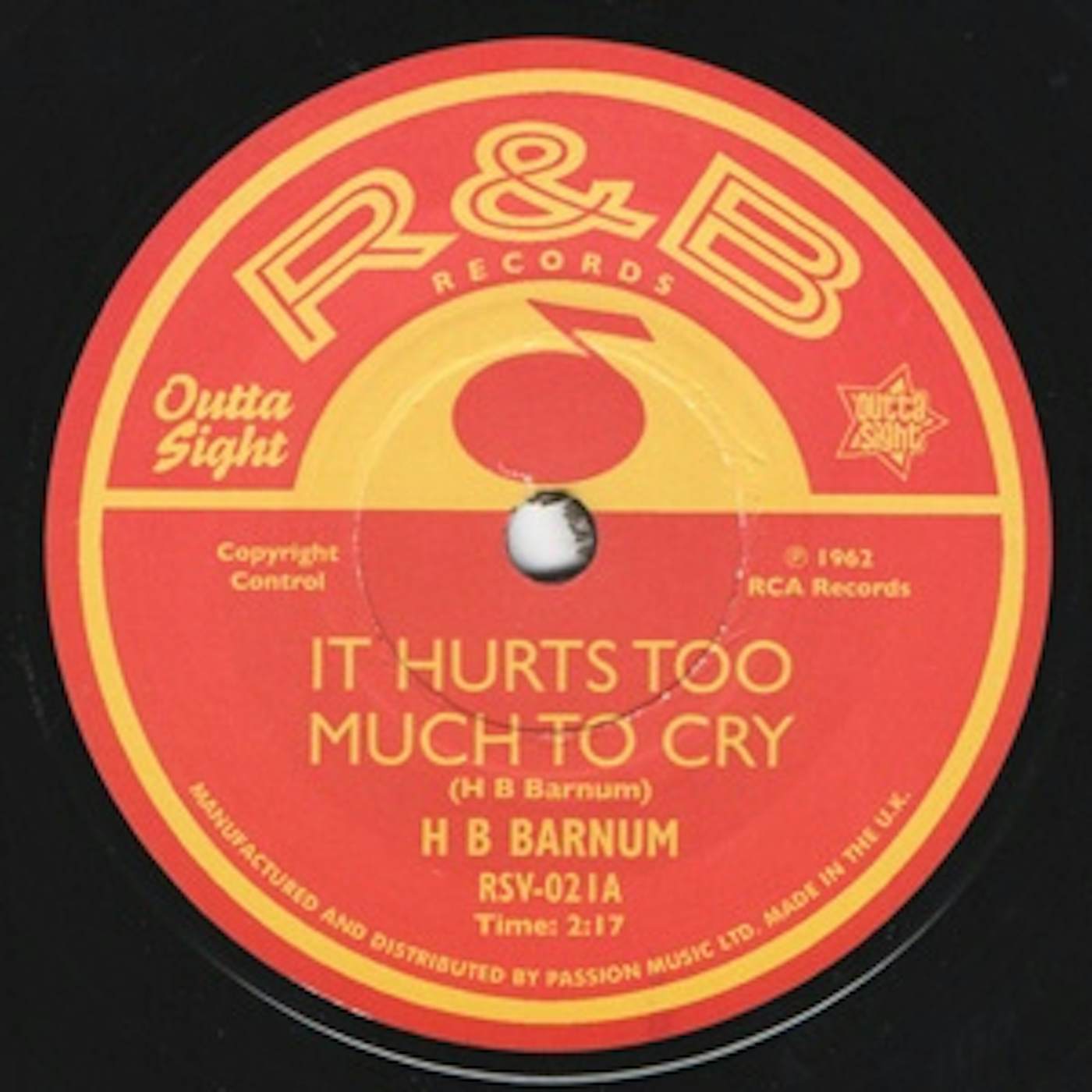 H.B Barnum IT HURTS TOO MUCH TO CRY / HOW MANY MORE TIMES Vinyl Record