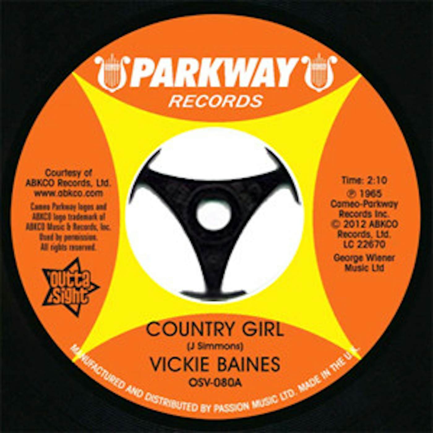 Vickie Baines COUNTRY GIRL / ARE YOU KIDDING Vinyl Record