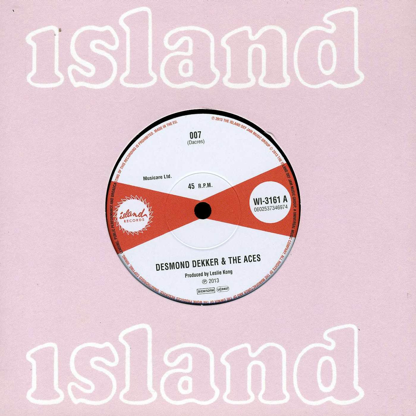 Desmond Dekker 007 / WISE MAN Vinyl Record - Holland Release