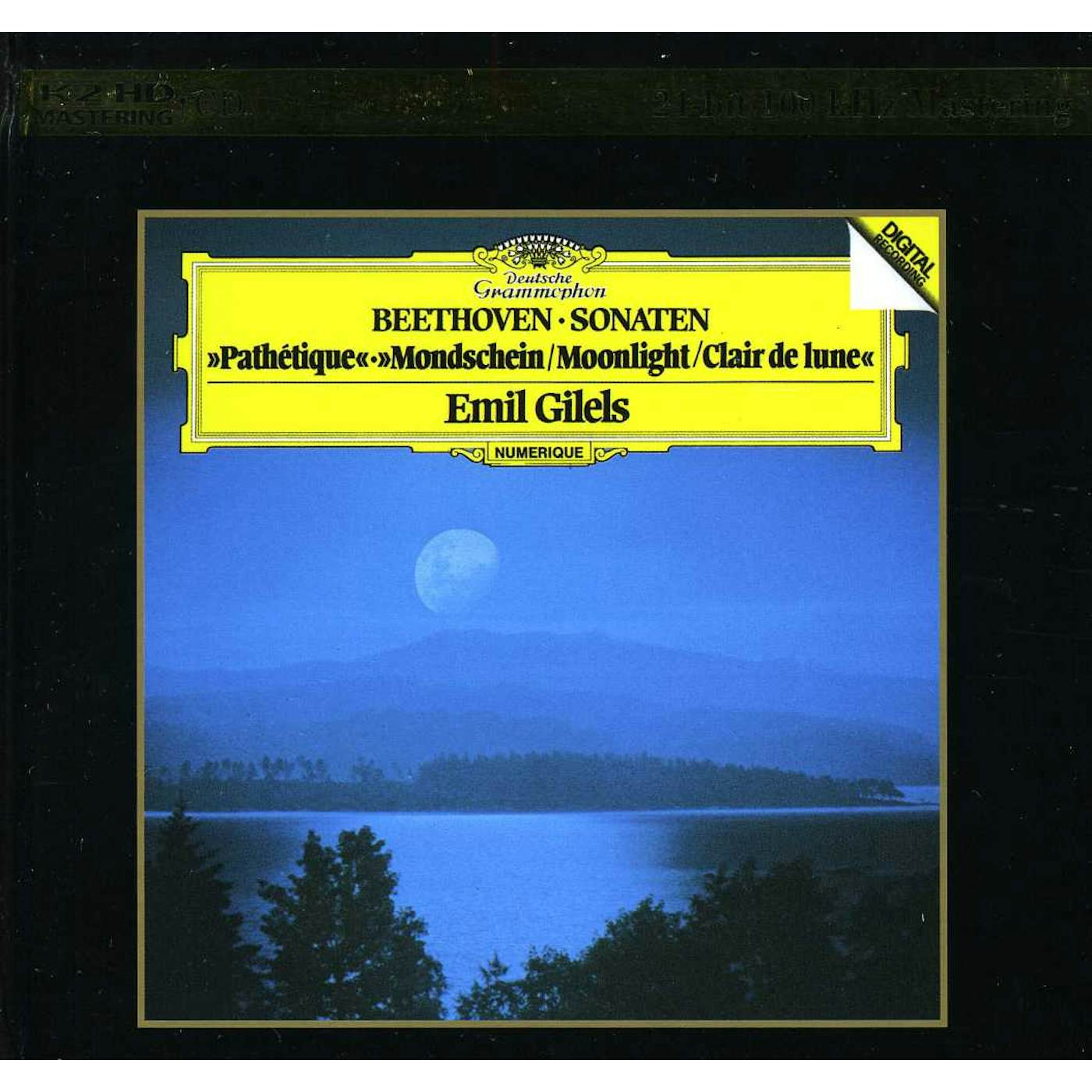 Emil Gilels BEETHOVEN: SONATAS PATHETIQUE MOONLIGHT: K2 MASTER CD