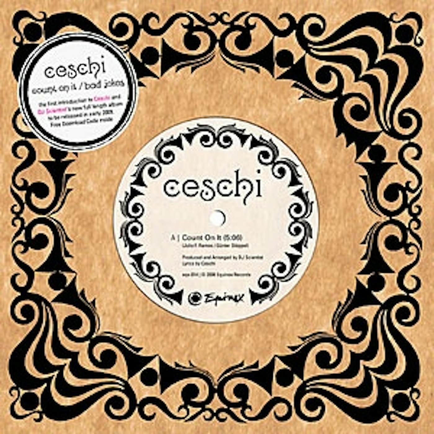 Ceschi COUNT ON IT/BAD JOKES Vinyl Record - UK Release