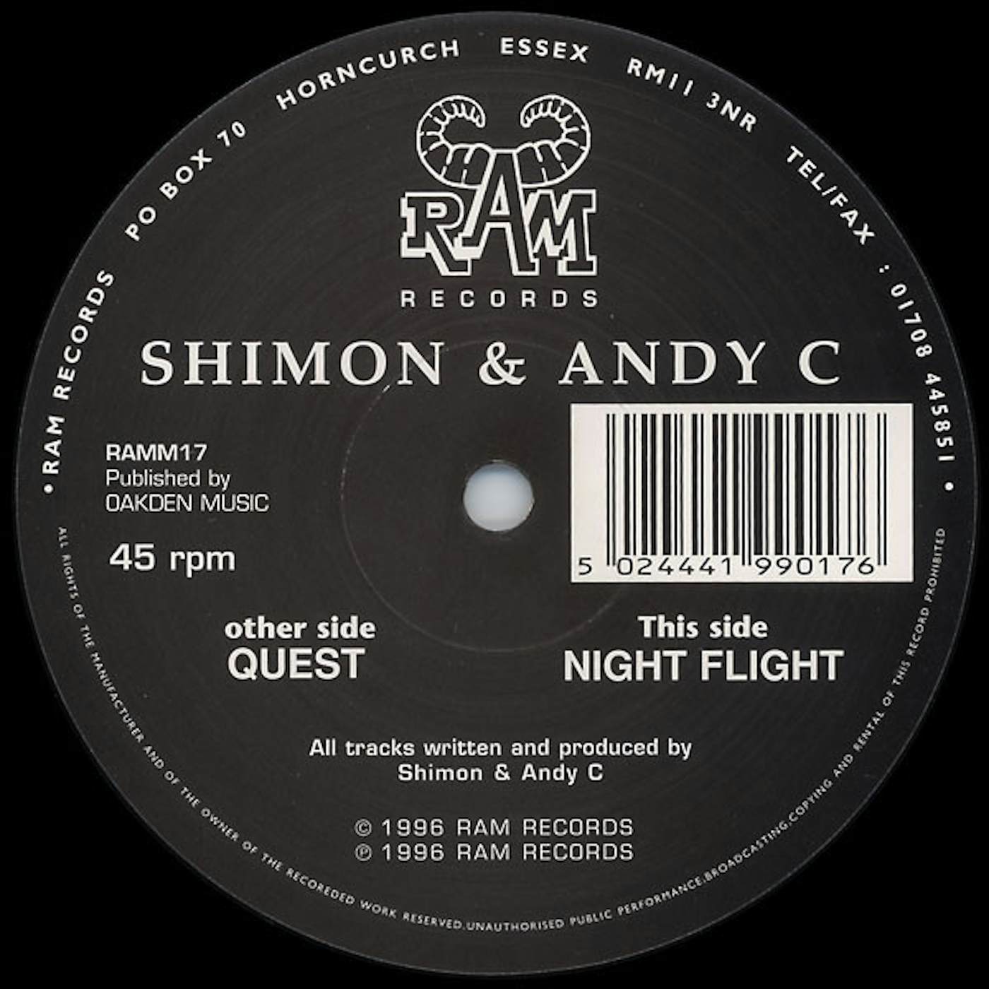Shimon & Andy C QUEST/NIGHFLIGHT Vinyl Record
