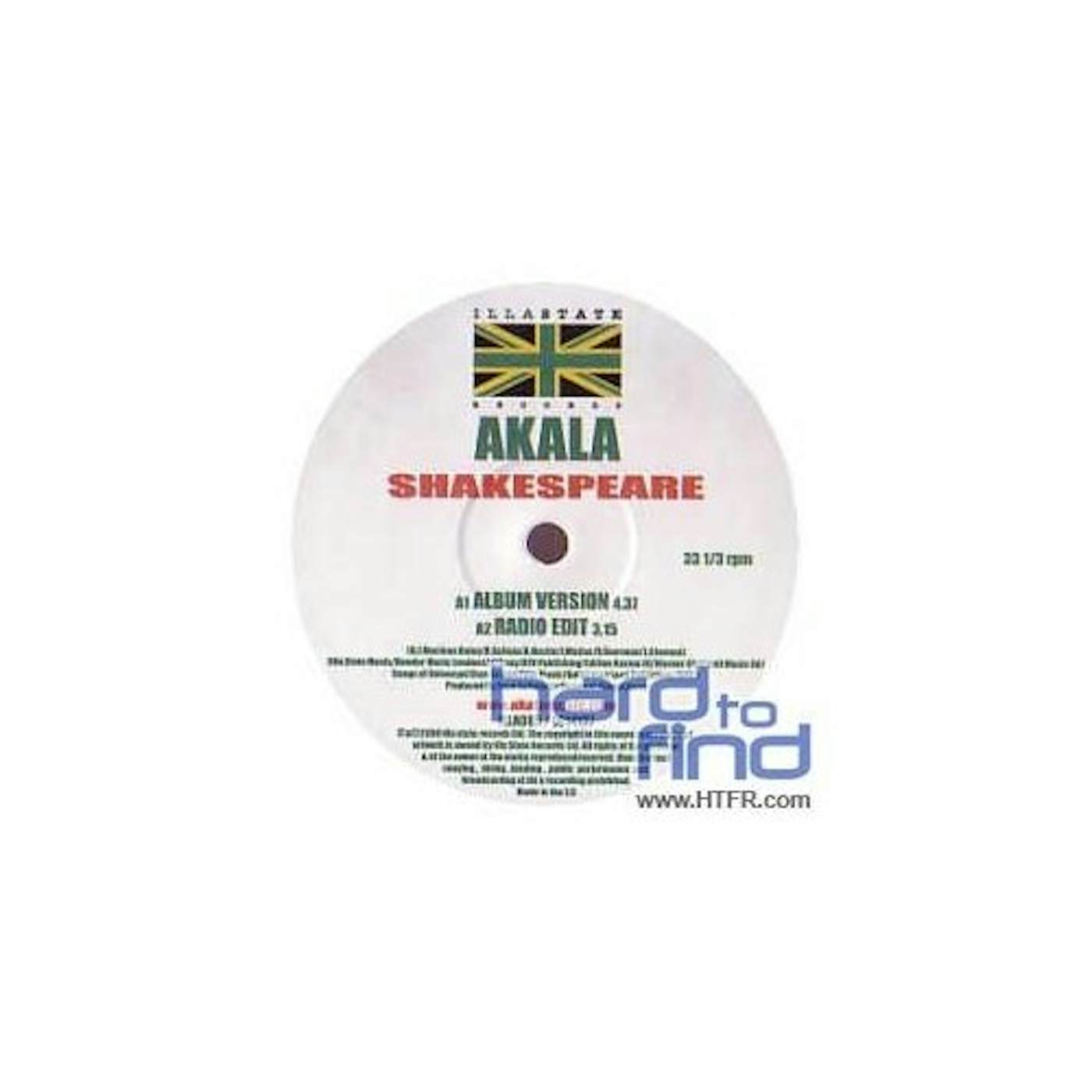 Akala SHAKESPEARE Vinyl Record