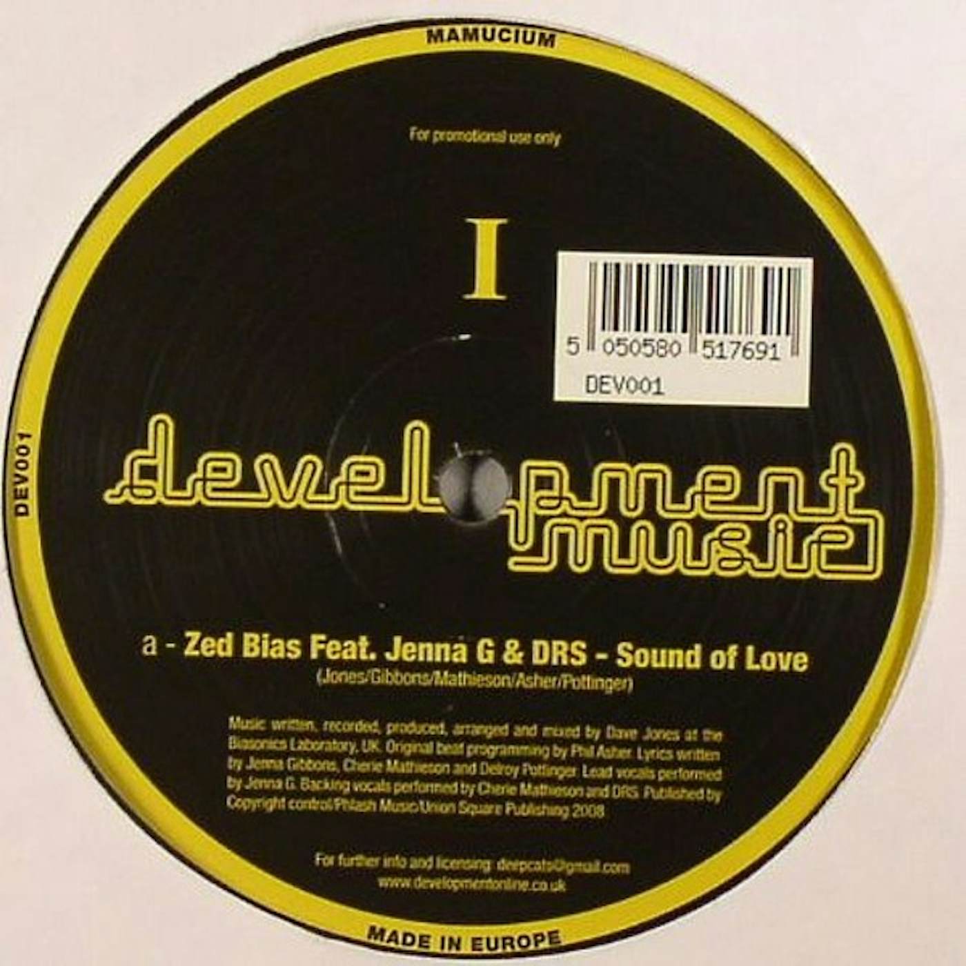 Zed Bias SOUND OF LOVE Vinyl Record - UK Release