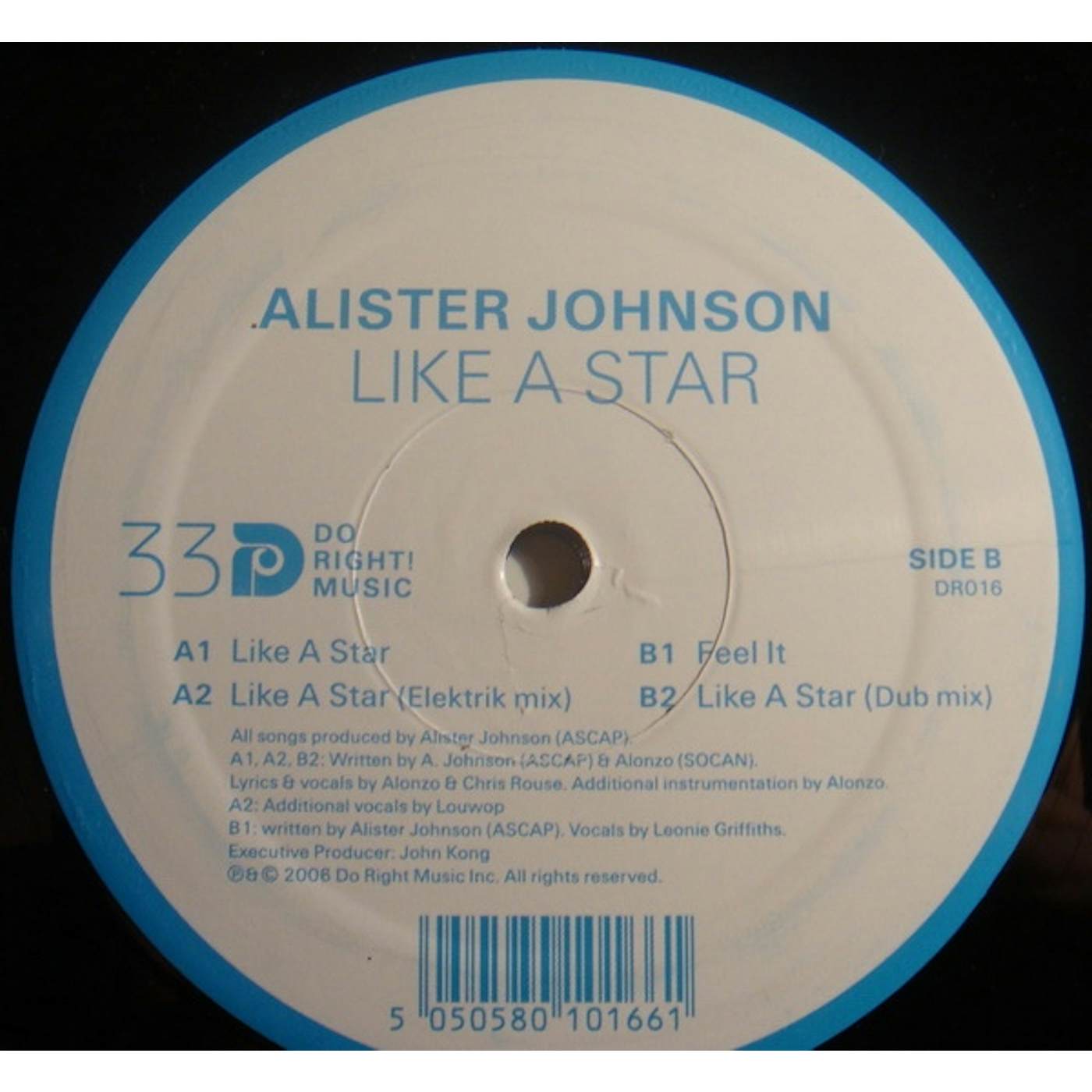 Alister Johnson LIKE A STAR Vinyl Record - UK Release