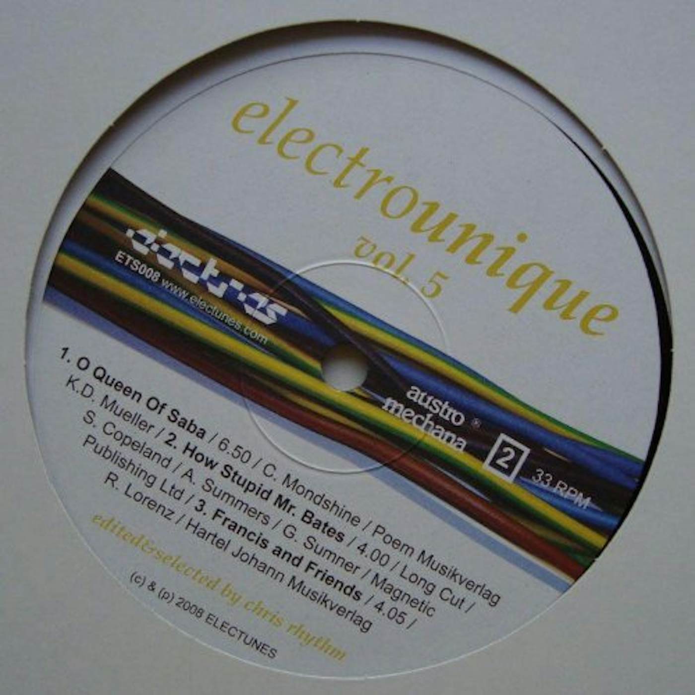 ELECTROUNIQUE 5 / VARIOUS Vinyl Record - UK Release