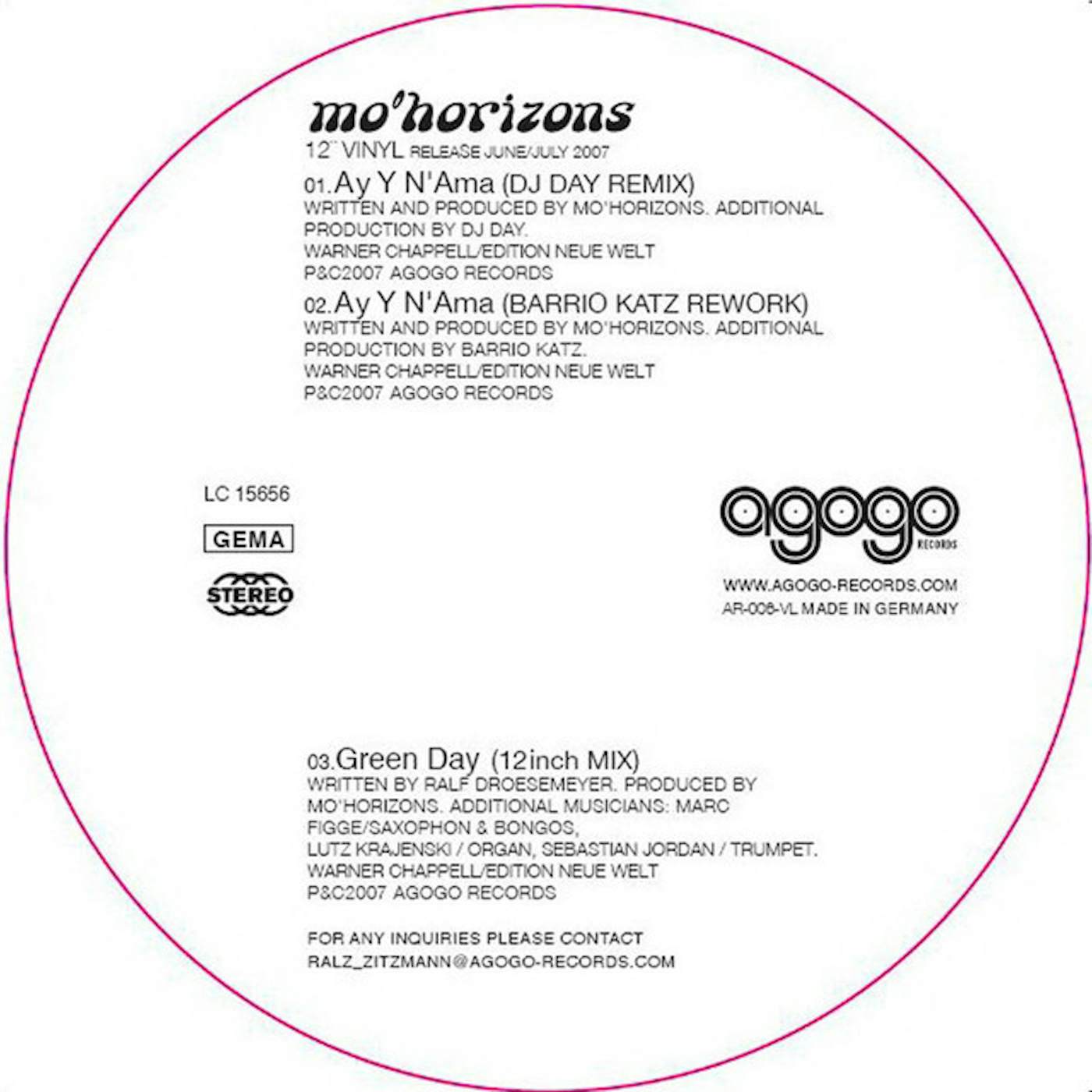 Mo' Horizons AY N'AMA Vinyl Record - UK Release