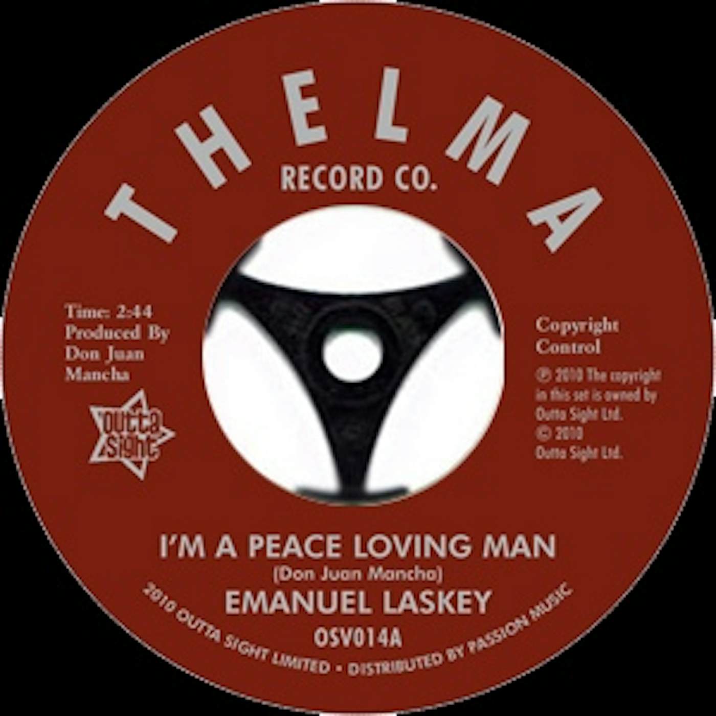 Emanuel Laskey I'M A PEACE LOVING MAN/DON'T LEAD ME ON Vinyl Record - UK Release