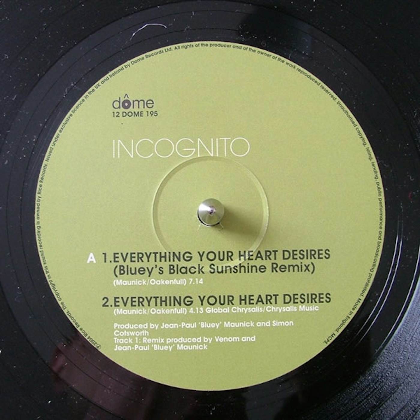Incognito EVERYTHING YOUR HEART DESIRES Vinyl Record - UK Release