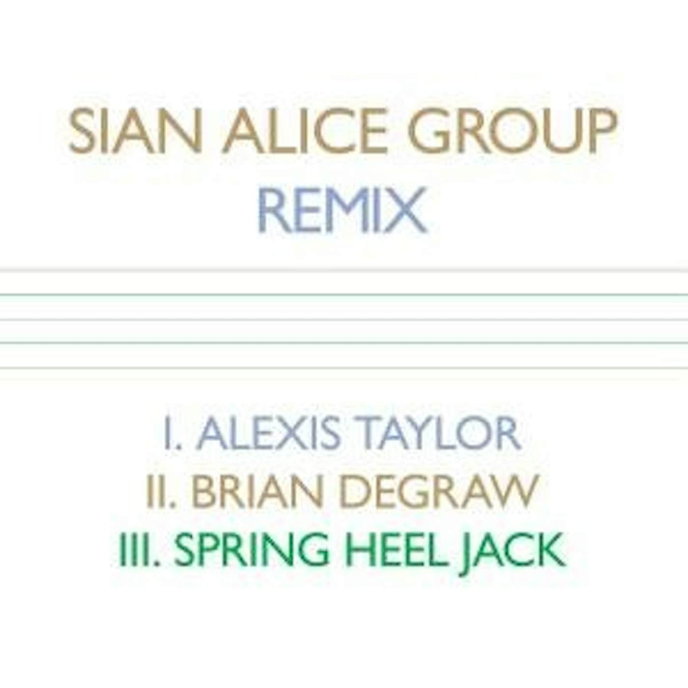 Sian Alice Group REMIX Vinyl Record