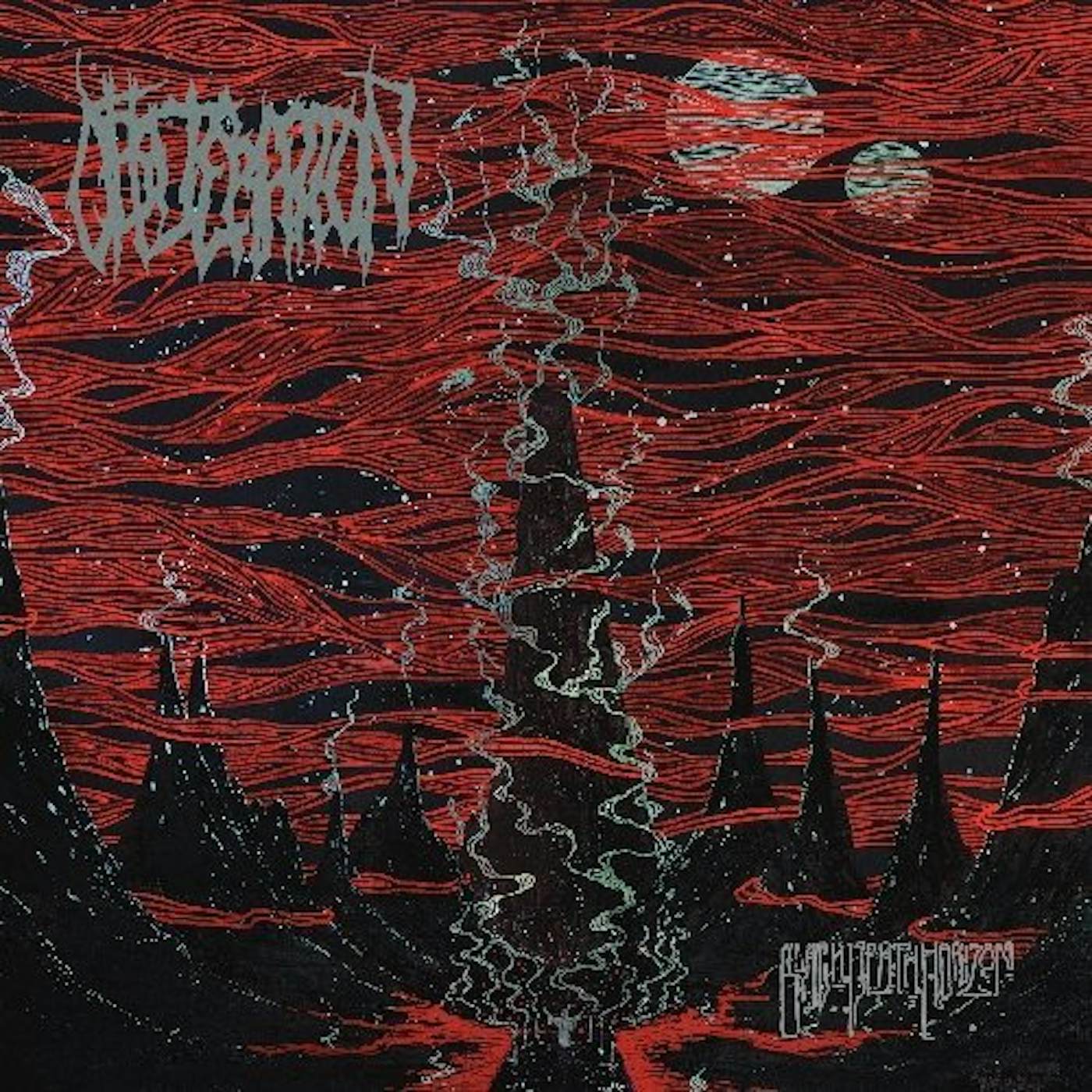 Obliteration BLACK DEATH HORIZON (BLACK WITH RED SPLAT) Vinyl Record