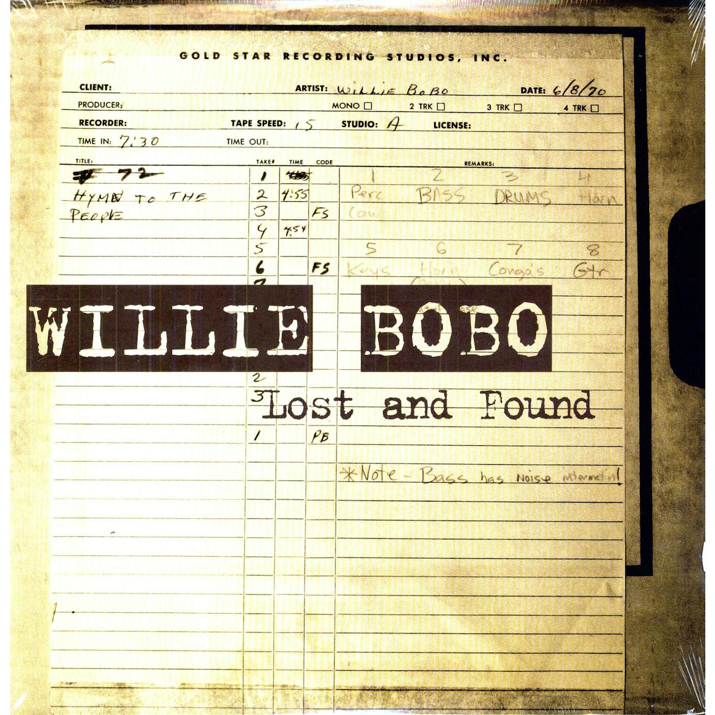 Willie Bobo LOST & FOUND Vinyl Record