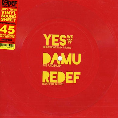Damu The Fudgemunk YES WE CAN Vinyl Record