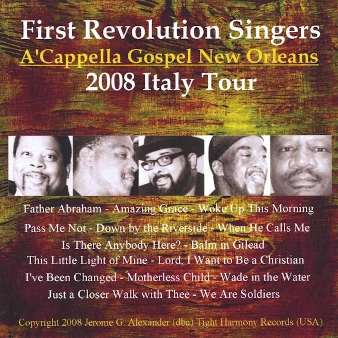 First Revolution Singers 2008 ITALY TOUR CD