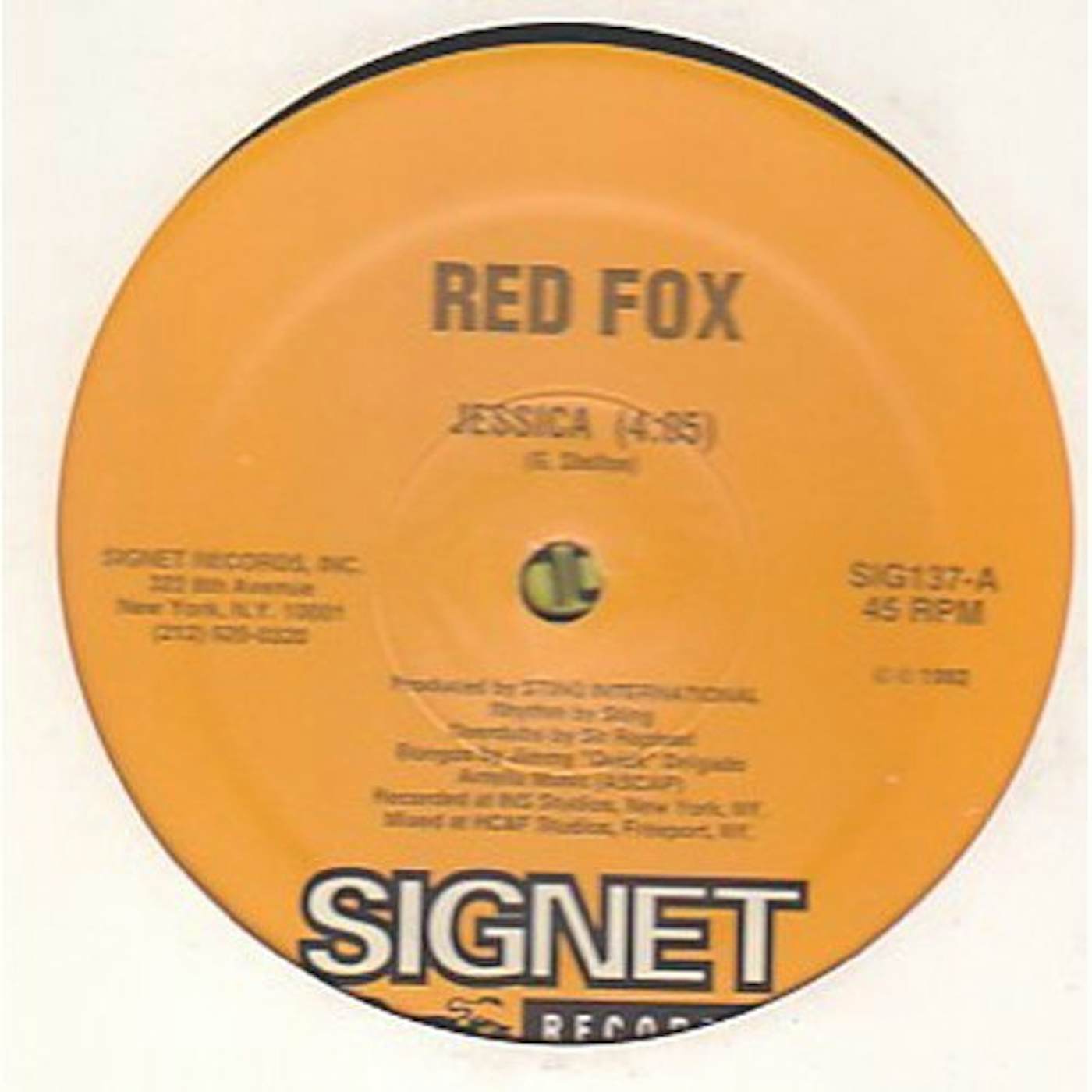 Red Fox JESSICA/CRAB LOUSE Vinyl Record