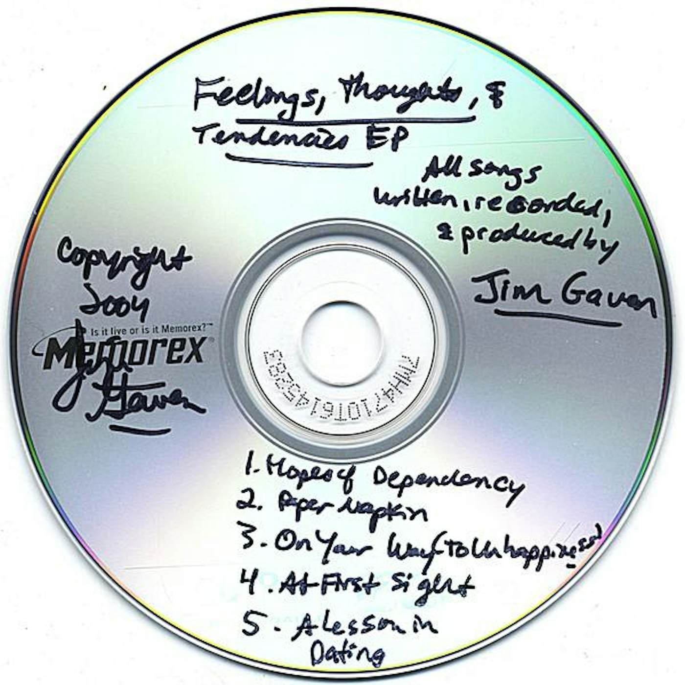 Jim Gaven FEELINGS THOUGHTS & TENDENCIES CD