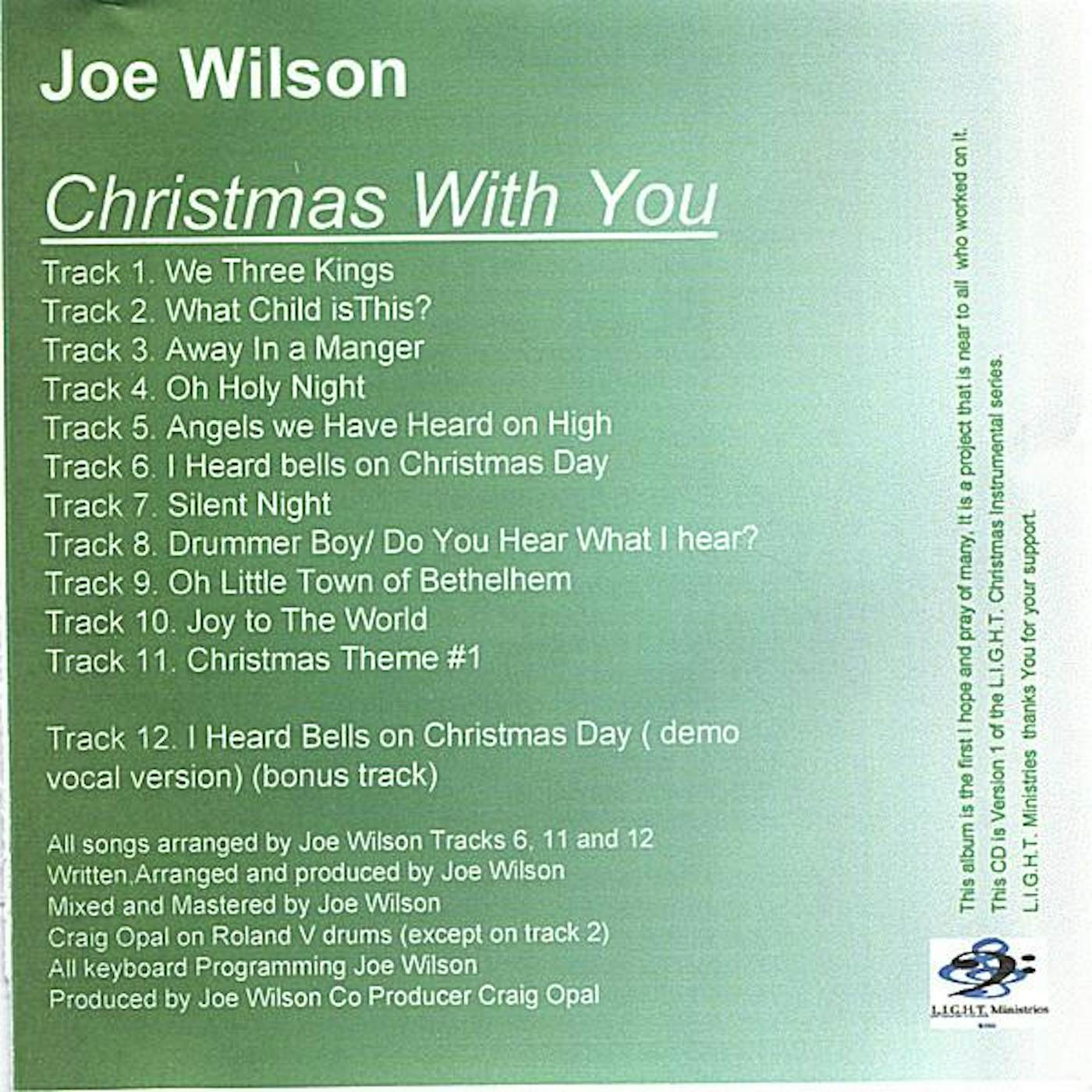 Joe Wilson CHRISTMAS WITH YOU CD