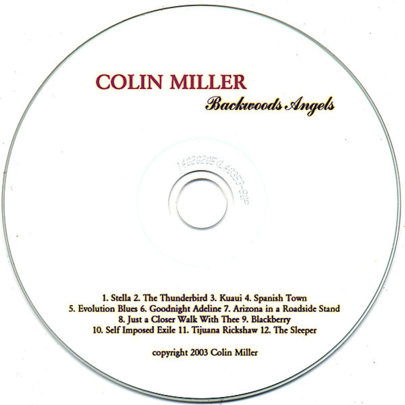 Miller BACKWOODS ANGELS CD