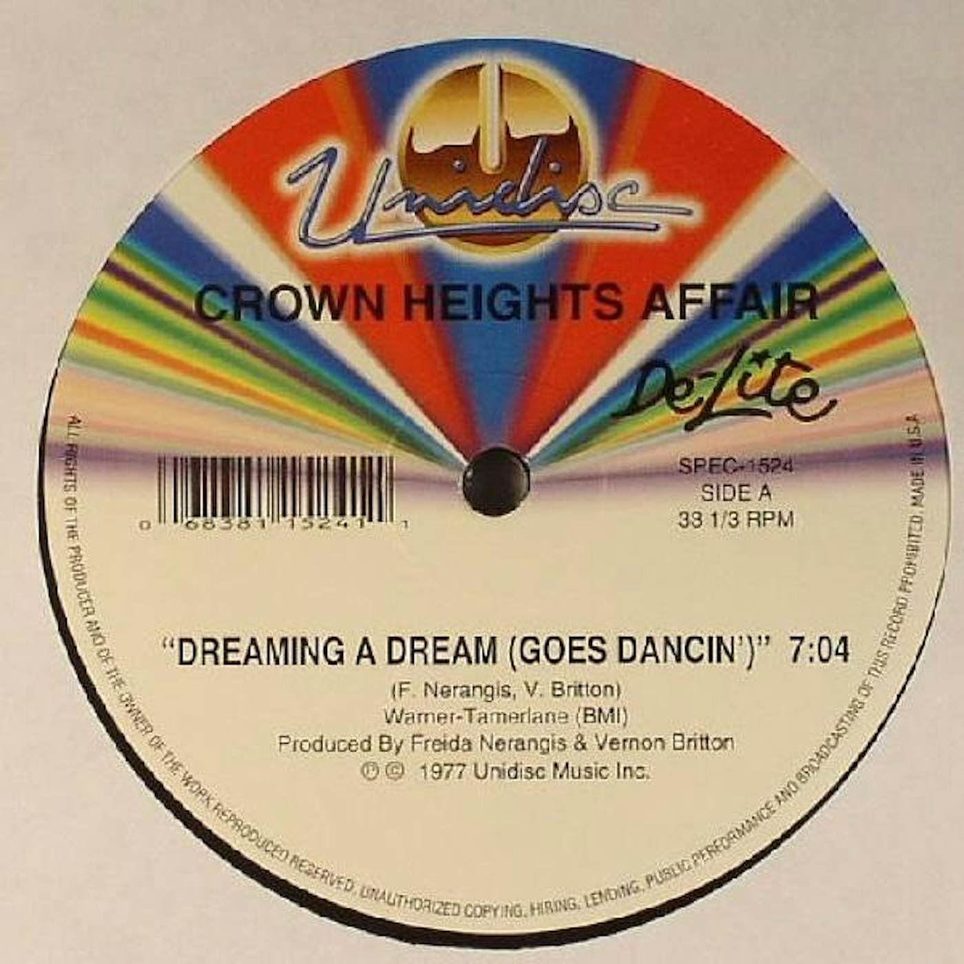 Crown Heights Affair DREAMING A DREAM/DANCIN Vinyl Record