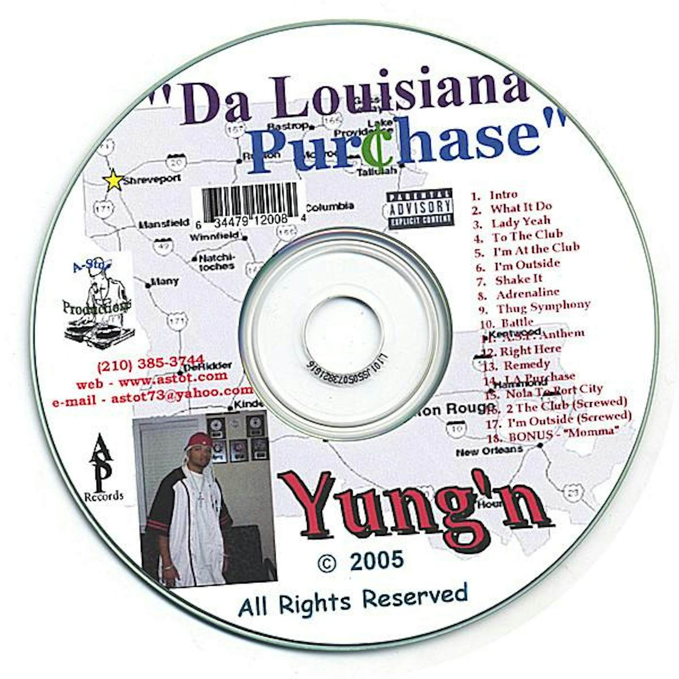 Yung N DA LOUISIANA PURCHASE CD