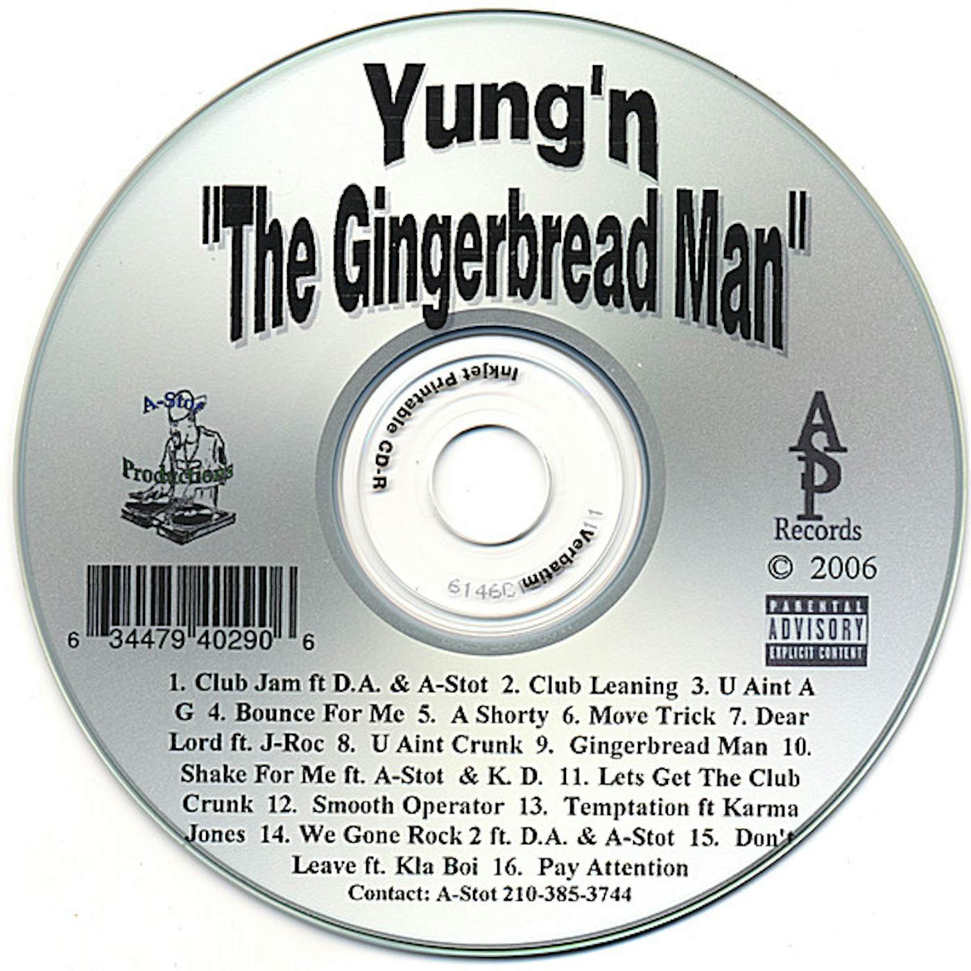 Yung N GINGERBREAD MAN CD
