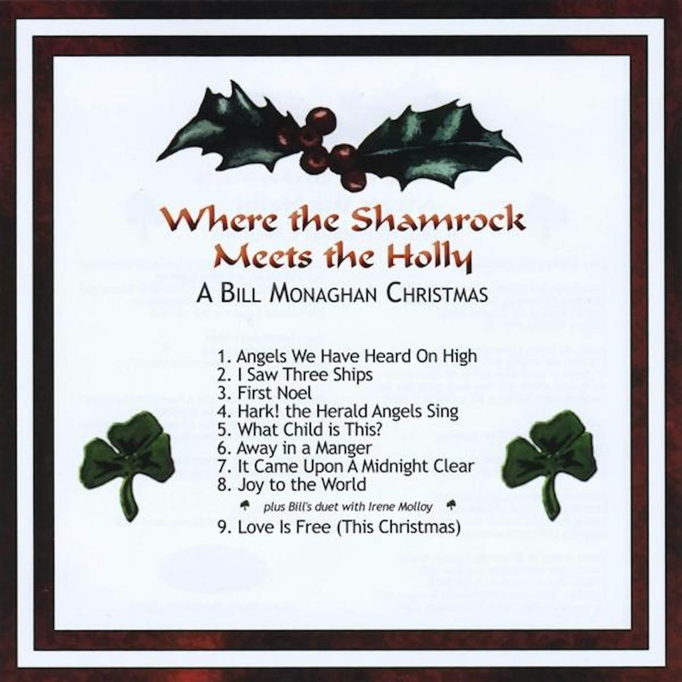 Bill Monaghan WHERE THE SHAMROCK MEETS THE HOLLY CD