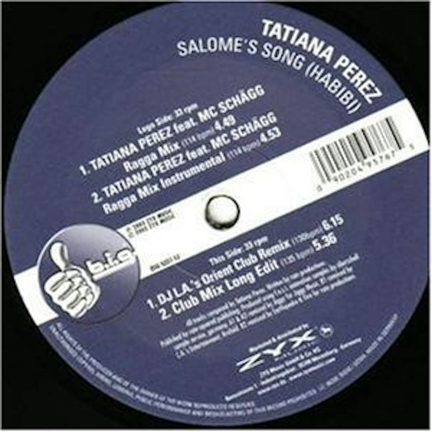 Tatiana Perez SALOMES SONG (HABIBI) Vinyl Record