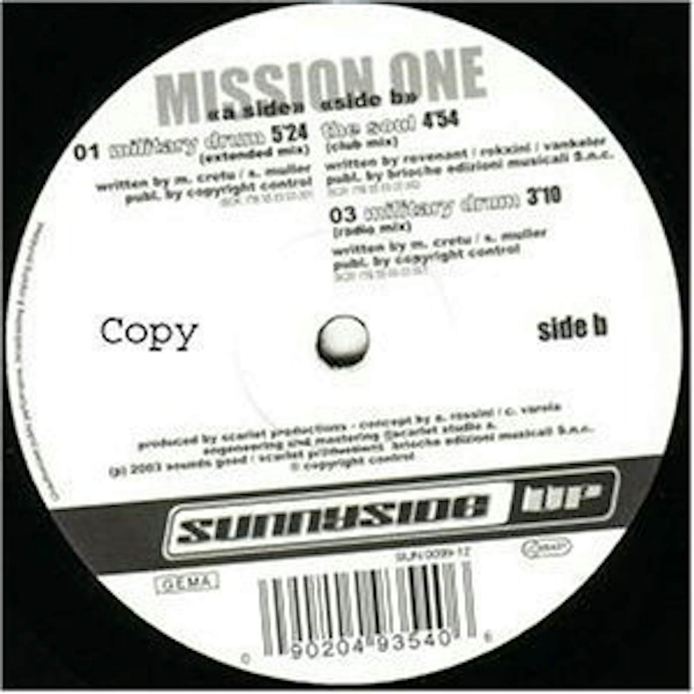 Mission One Military Drum Vinyl Record