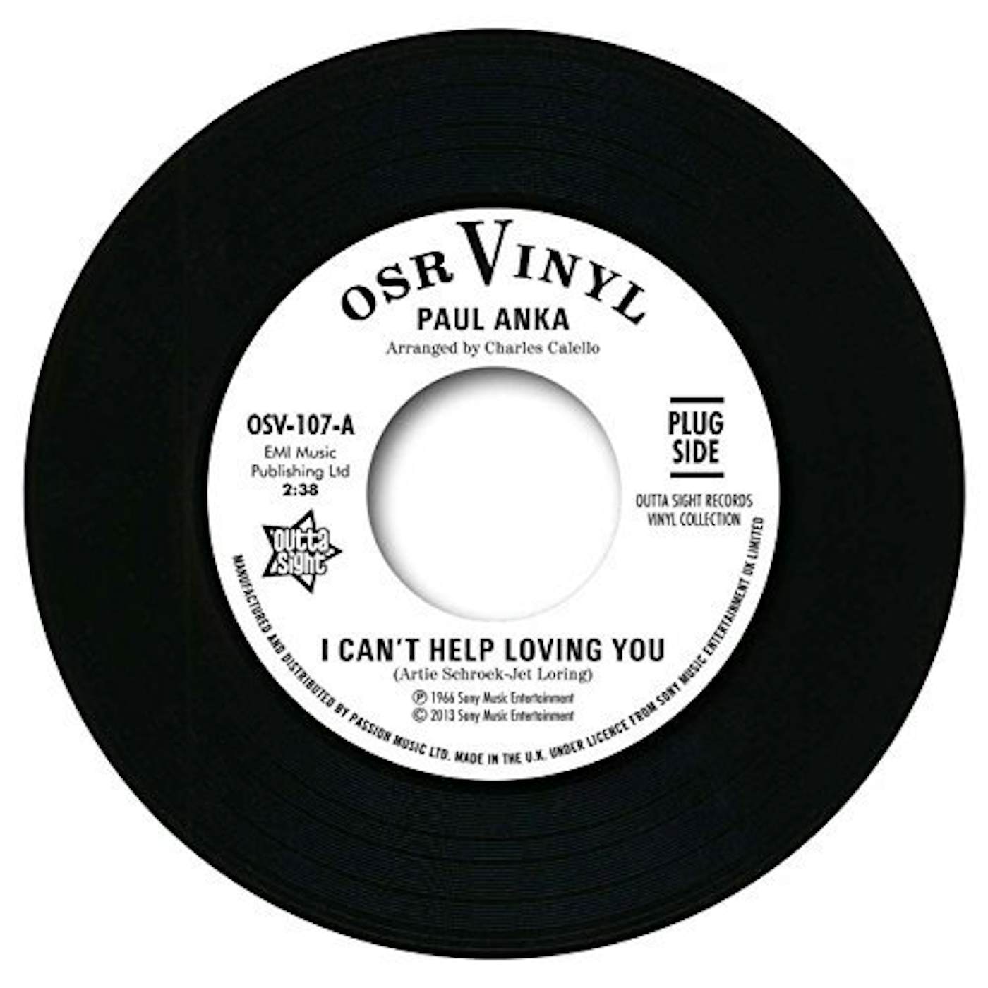 Paul Anka I CAN'T HELP LOVING YOU/WHEN WE GET THERE Vinyl Record
