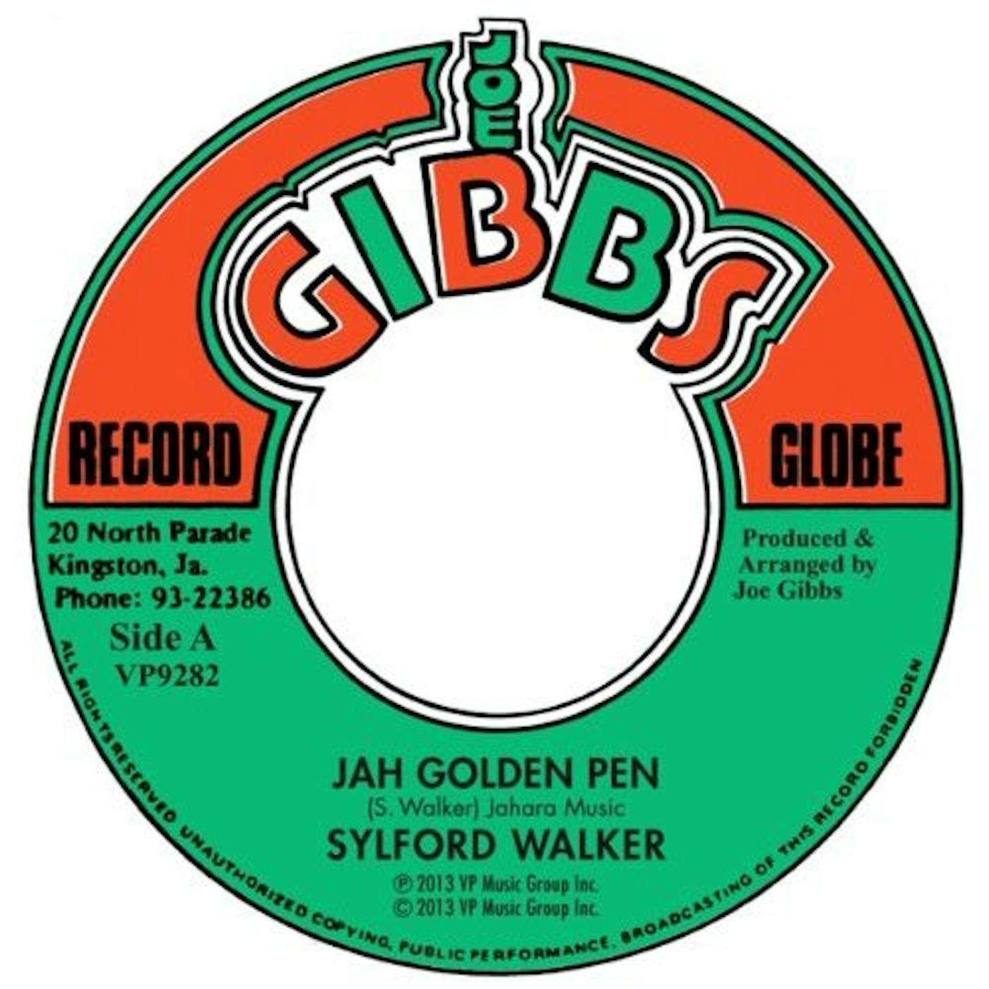 Slyford Walker JAH GOLDEN PEN Vinyl Record - UK Release