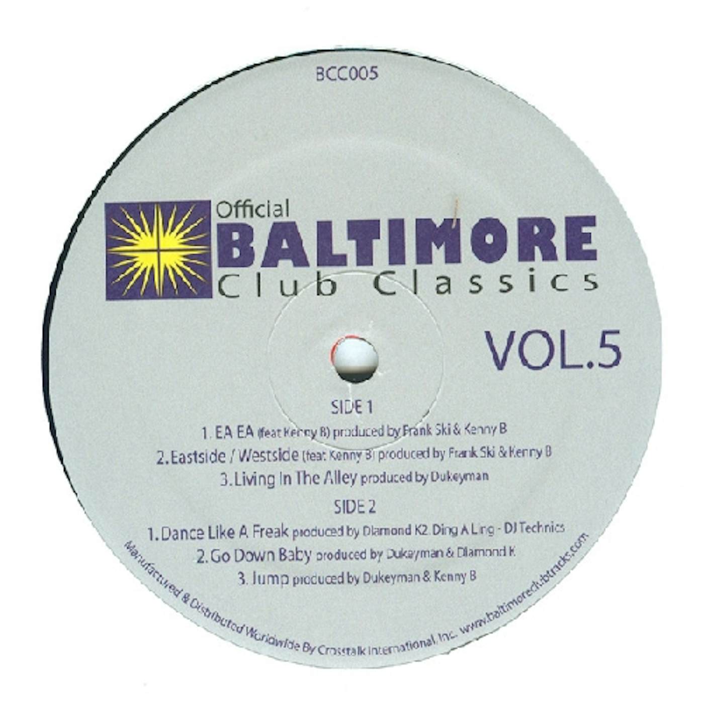 BALTIMORE CLUB CLASSICS 5 / VAR Vinyl Record