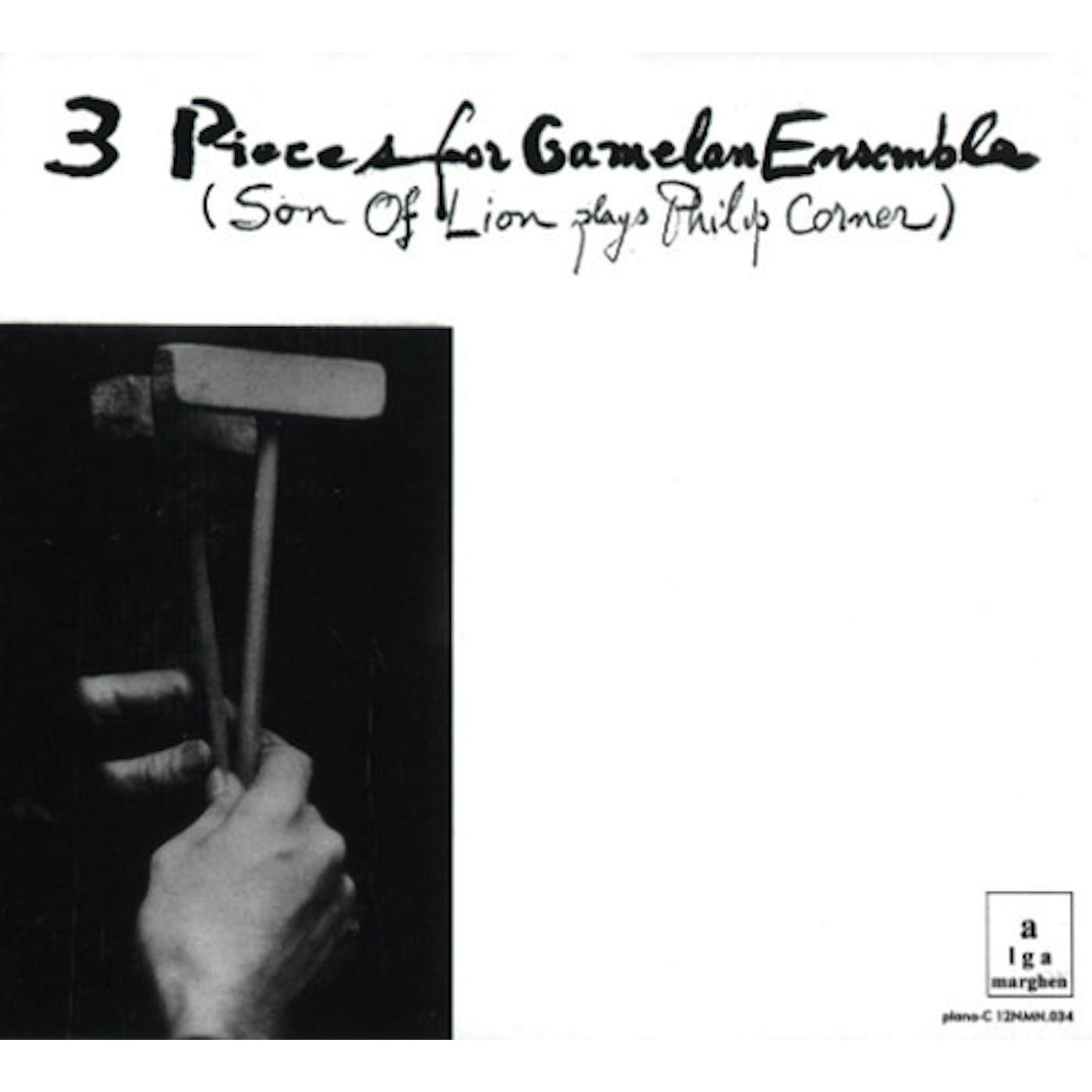 Philip Corner 3 PIECES FOR GAMELAN ENSEMBLE CD