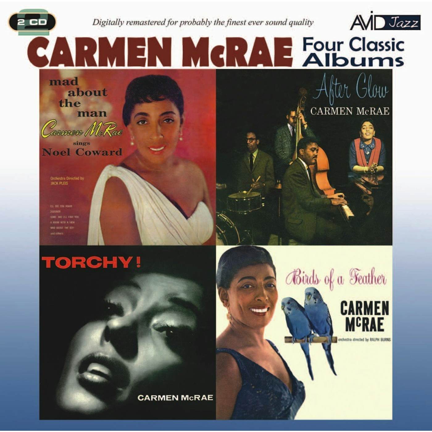 Carmen McRae 4 LPS-TORCHY / AFTERGLOW / MAD ABOUT MAN / BIRDS CD