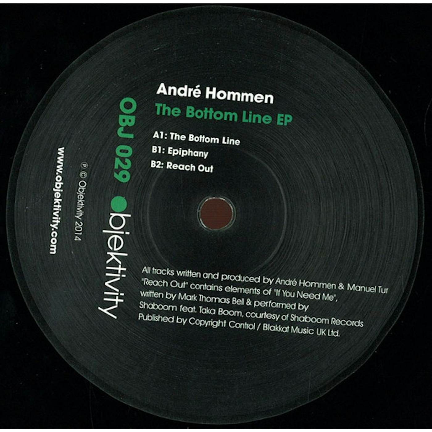 André Hommen BOTTOM LINE Vinyl Record