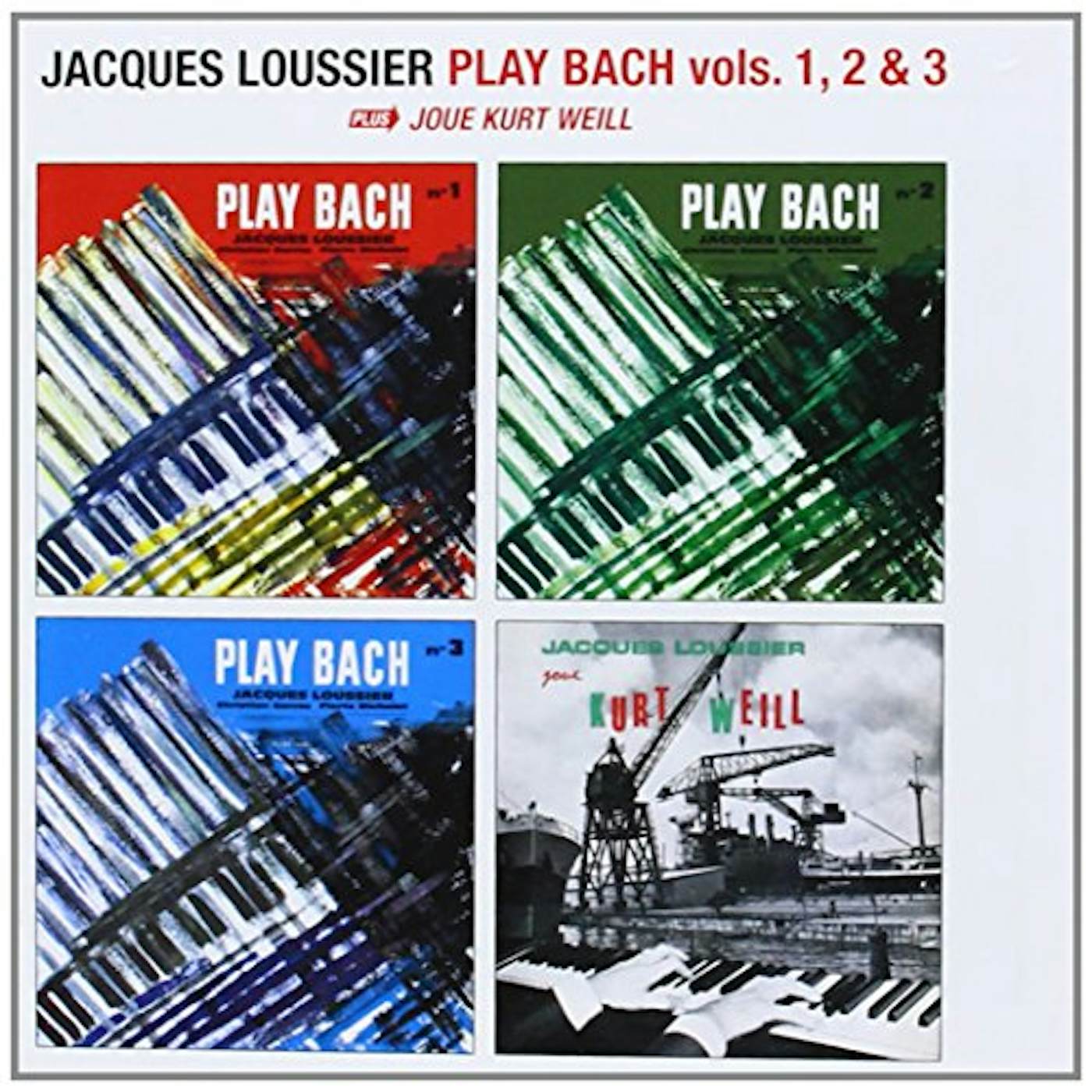 Jacques Loussier PLAY BACH VOLS. 1 2 & 3 + JOUE KURT WEILL CD