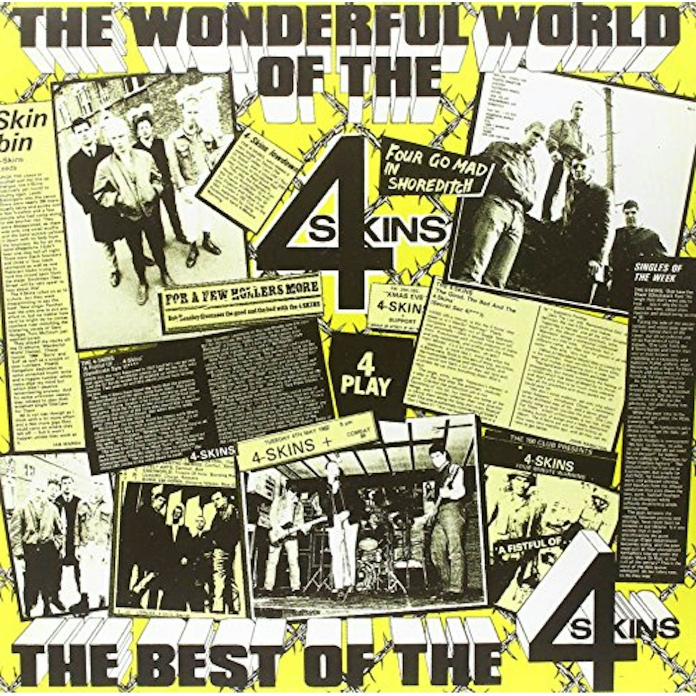 4 Skins WONDERFUL WORLD-THE BEST OF THE 4-SKINS Vinyl Record