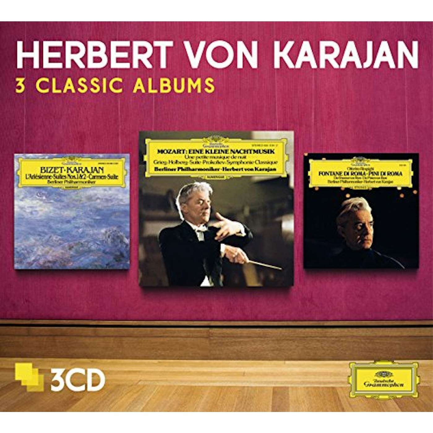Herbert von Karajan THREE CLASSIC ALBUMS (MOZART/BIZET/RESPIGHI/PROKOF CD
