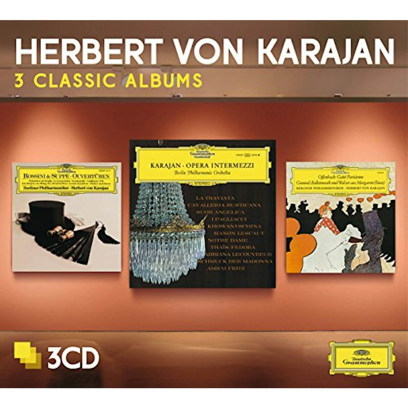 Herbert von Karajan THREE CLASSIC ALBUMS (OPERA INTERMEZZI/OFFENBACH-G CD